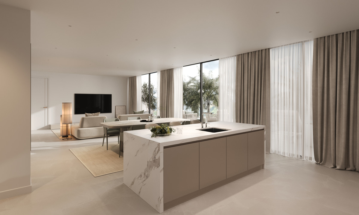 Lujo mediterráneo: vistas al mar y al campo de golf en Estepona, Apartamentos de ensueño en Estepona. Vistas al mar, golf y montaña. Zonas comunes, piscina. Cerca de servicios y centro histórico. ¡Oportunidad única!