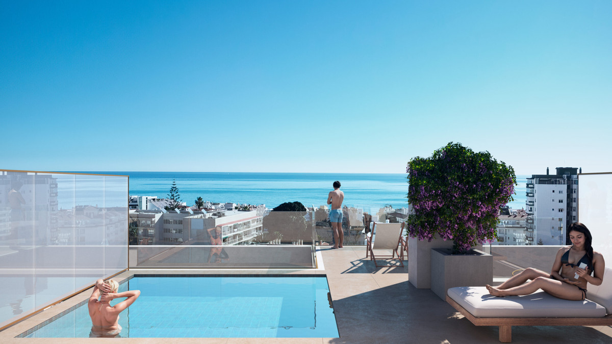 Lujo mediterráneo: Su hogar en Montemar, Torremolinos, Apartamento 1 dorm en Montemar, Torremolinos. A 200m de La Carihuela. Estilo mediterráneo, piscina opcional. Cerca de Puerto Marina y Málaga.