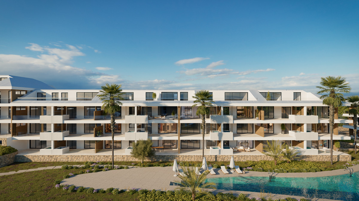 Lujo y vistas al mar en Higuerón, Fuengirola, Lujosos apartamentos 2-3 dorm. en Higuerón, Fuengirola. Vistas al mar, cerca playa y Renfe. Piscinas infinitas, spa, coworking. ¡Oportunidad única!