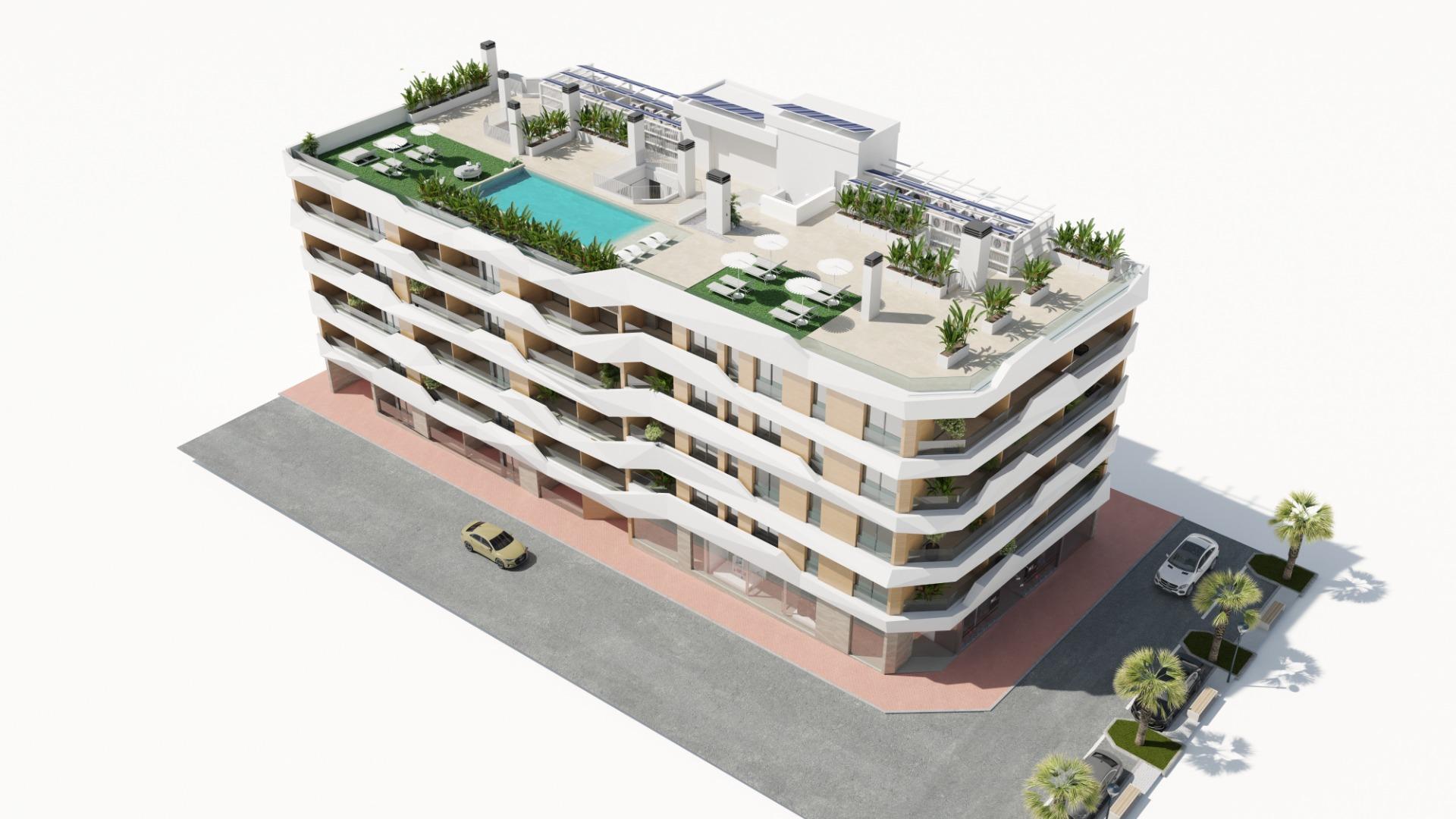 Ático en Venta en Guardamar del Segura, Ático obra nueva en Guardamar, Alicante. 3 hab, 2 baños. Vistas al mar en Costa Blanca South. ¡Oportunidad única 431.000€!