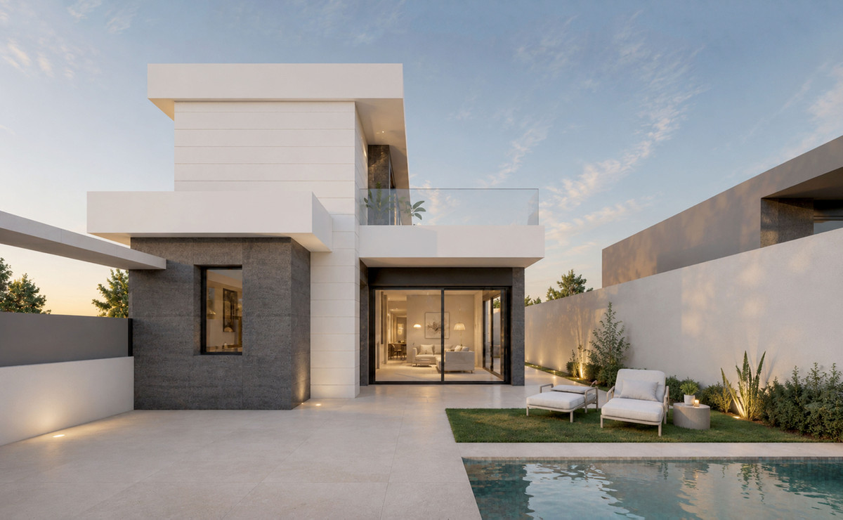 Villa de Lujo en Pilar de la Horadada, Lujosas villas en Pilar de la Horadada, Alicante. 4 exclusivas villas con piscina privada desde 475.000€. Cerca de la playa Higuericas. ¡Oportunidad única!