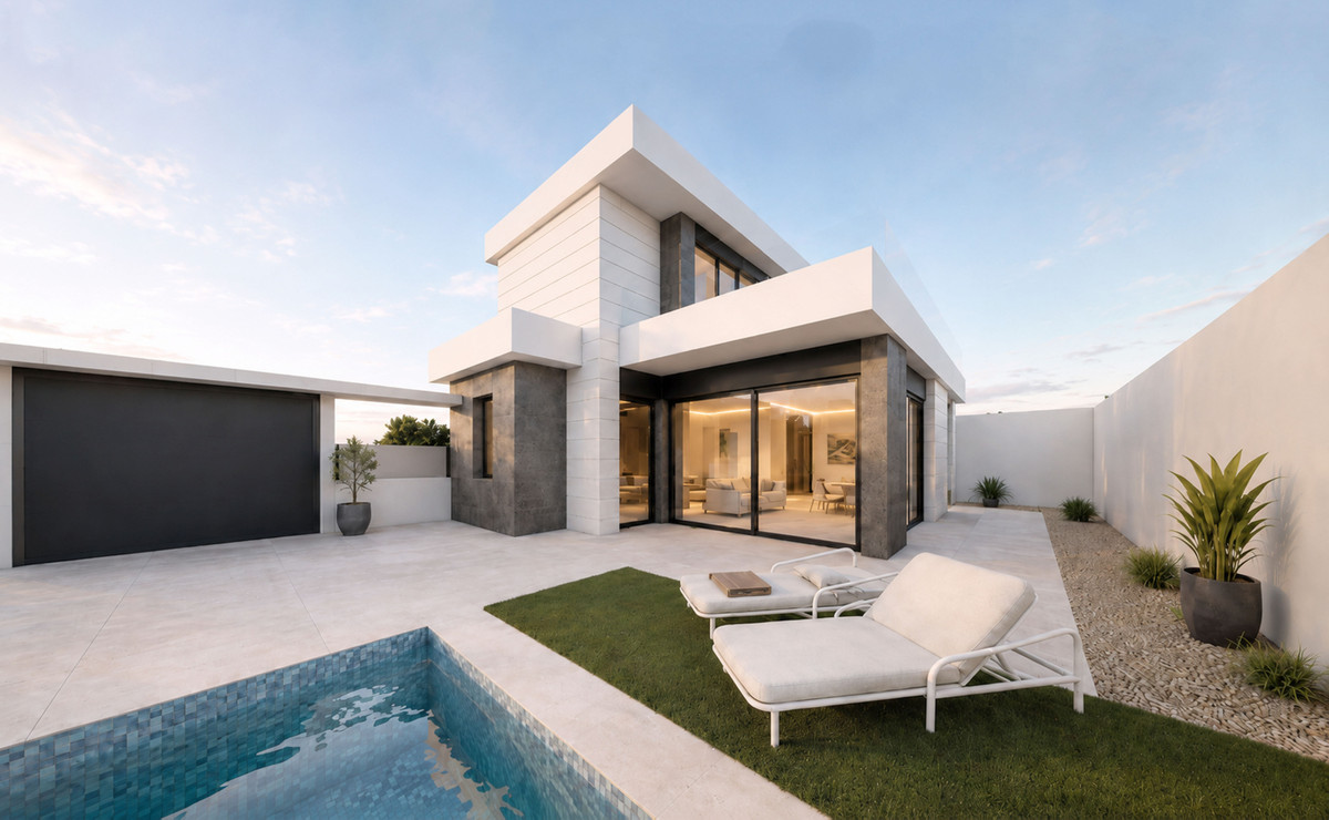 Villa de Lujo en Pilar de la Horadada, Lujosas villas en Pilar de la Horadada, Alicante. 4 exclusivas villas con piscina privada desde 475.000€. Cerca de la playa Higuericas. ¡Oportunidad única!