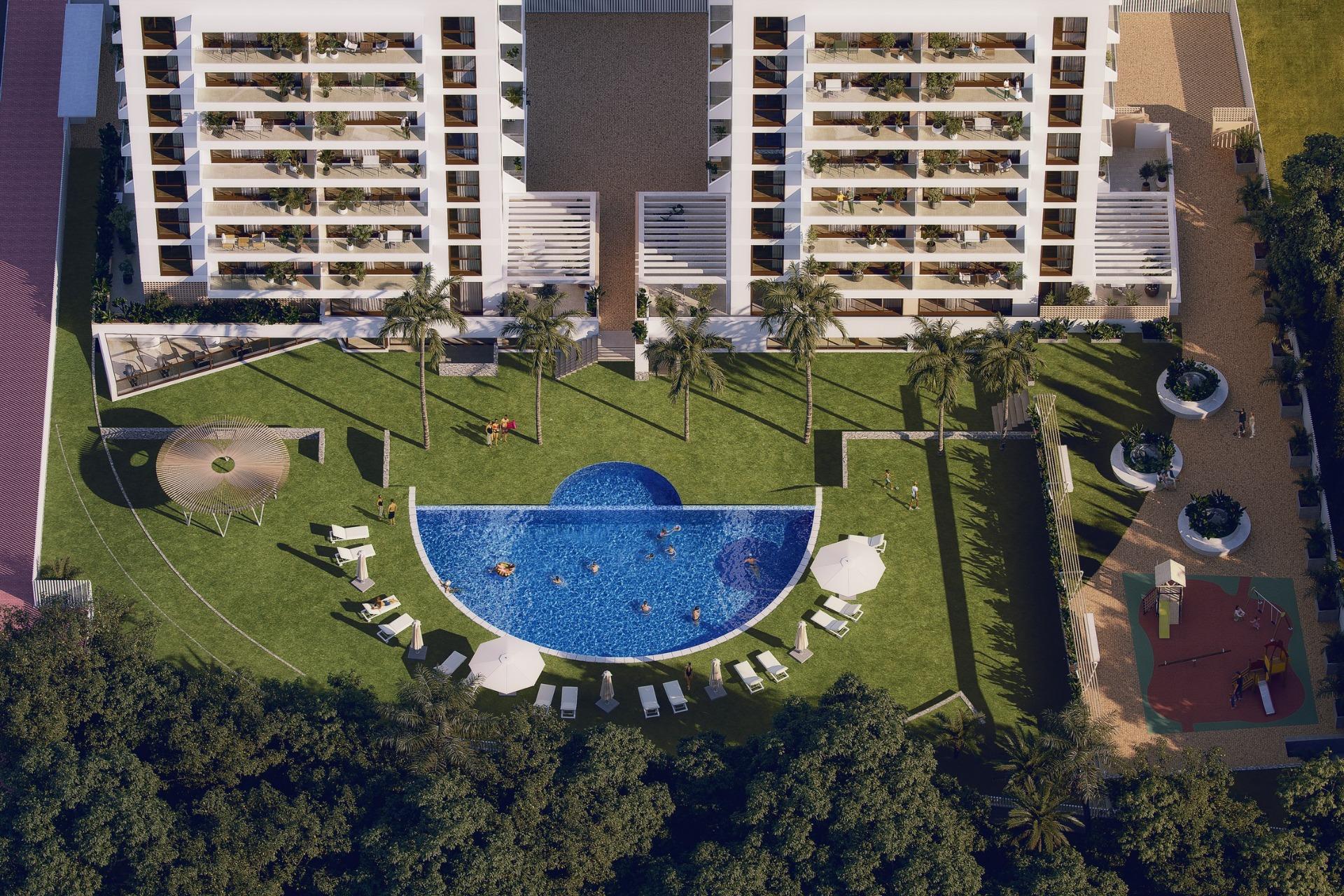 Apartamento en Venta en Guardamar del Segura, Apartamentos obra nueva en Guardamar, Costa Blanca. Diseño moderno, 2 hab, piscina, spa. A 1.6km playa. ¡Vive el lujo mediterráneo!