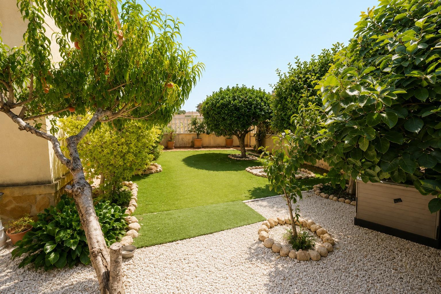 Orihuela Costa: Bungalow con Jardín, Sol y Playa, Bungalow en Lomas de Cabo Roig, Orihuela Costa. Disfruta el estilo de vida mediterráneo a 5 min de playas. Parcela privada, jardín, piscina comunitaria. ¡Listo