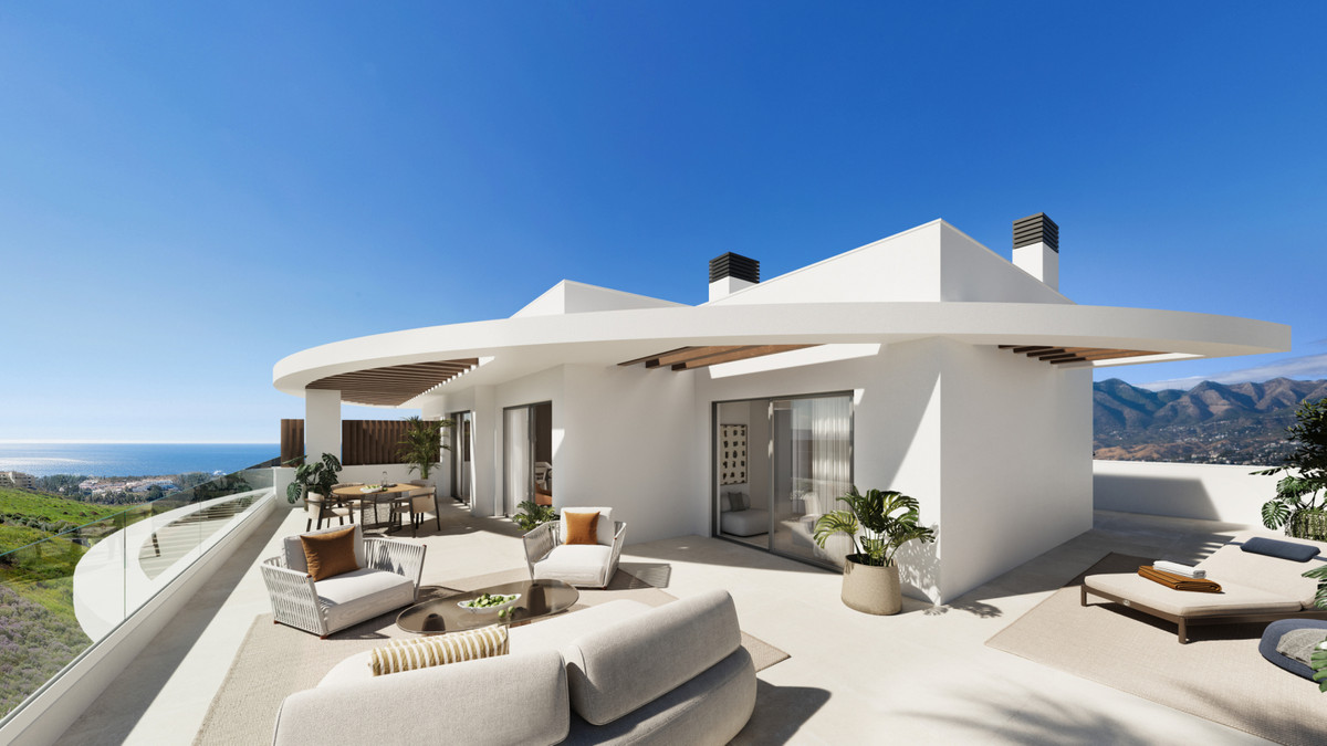 propiedad, Exclusivo residencial en Mijas, Málaga. Viviendas de 1-3 dorm. con terraza, vistas al mar/montaña. A 10 min de la playa. Jardín, piscina infinity, gimnasio. ¡Vi
