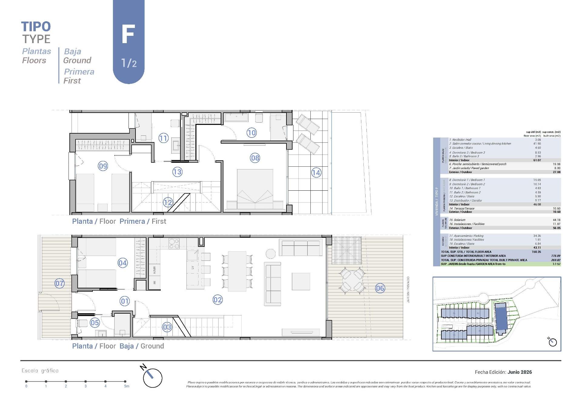Adosados Exclusivos Frente al Mar en El Campello, Alicante, Adosados de lujo frente al mar en El Campello, Alicante. Nueva construcción en Playa del Amerador. Disfrute de 3 dorm, 3 baños, solárium, jardín y vistas al Med