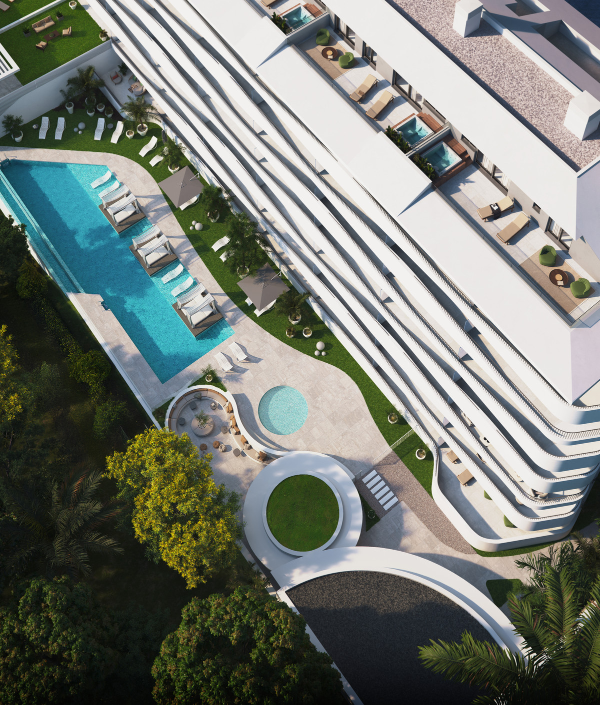 Ático Premium con Vistas al Parque y Mar en Fuengirola, Ático premium de lujo en La Loma, Fuengirola. 2 hab, 2 baños, jacuzzi privado, vistas al mar y Gran Parque. Exclusividad en Costa del Sol. ¡Vive el lujo!