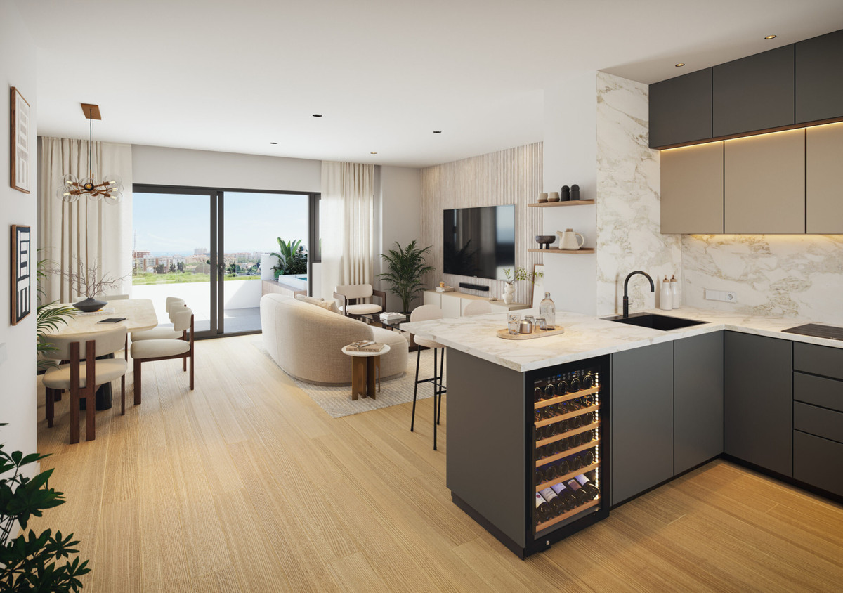 Ático Premium con Vistas al Parque y Mar en Fuengirola, Ático premium de lujo en La Loma, Fuengirola. 2 hab, 2 baños, jacuzzi privado, vistas al mar y Gran Parque. Exclusividad en Costa del Sol. ¡Vive el lujo!