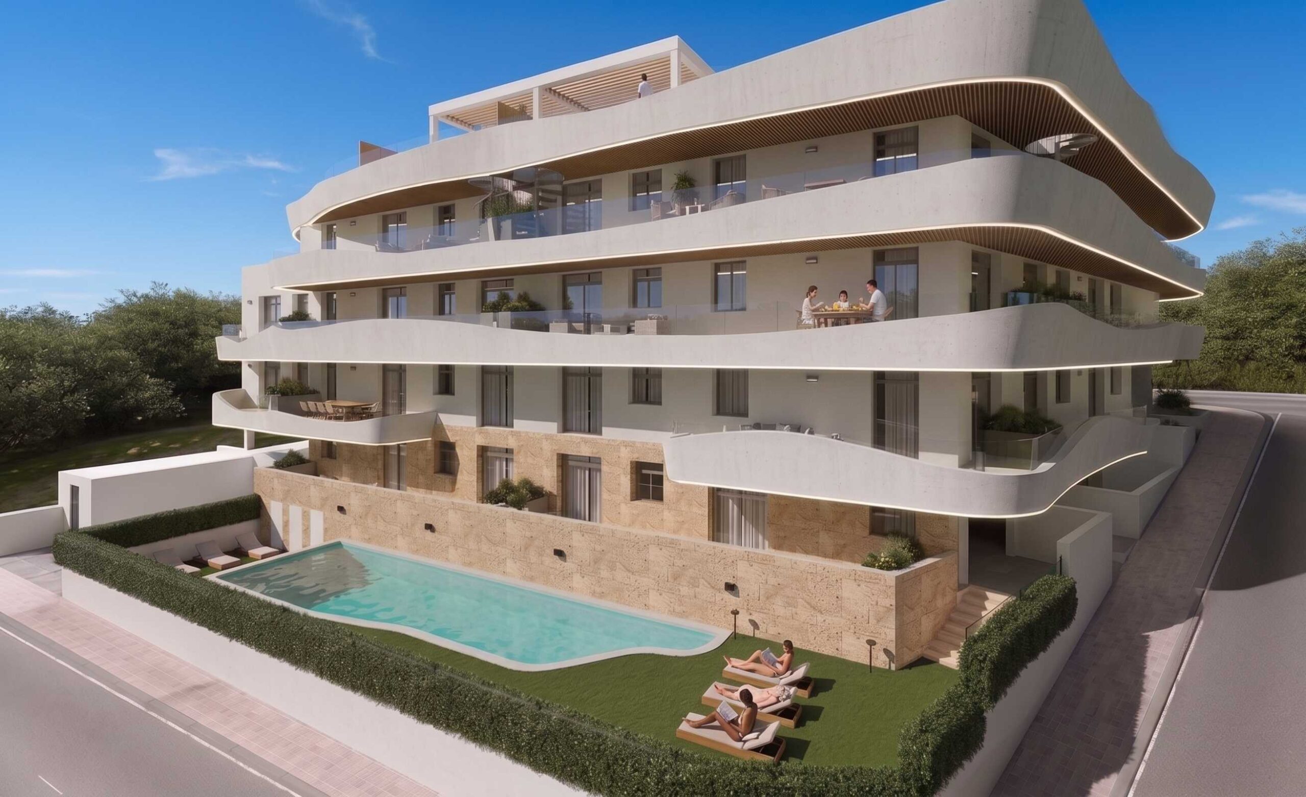 Ático Exclusivo en Estepona: Terraza, Vistas y Piscina, Ático de 2 dorm. en Estepona con terraza de +40m² y vistas al mar. Luminoso salón, cocina integrada, acabados de calidad. Urbanización con piscina. Ideal invers