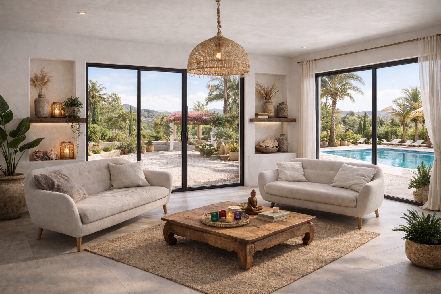 Majestuosa Villa con Vistas al Mar en Pedreguer, Villa de lujo en Pedreguer, Alicante. Vistas panorámicas mar/montaña. Gran parcela con piscina, gimnasio, cine y jardín. Disfrute el estilo de vida mediterráneo