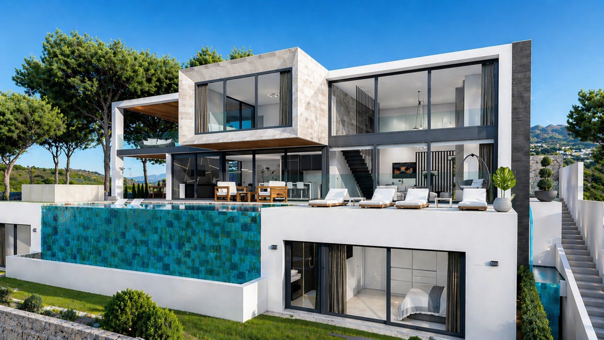 Sotogrande: Villa de Lujo con Arquitectura Vanguardista y Piscina Infinity, Villa de diseño vanguardista en Sotogrande, Cádiz. Lujo exclusivo con 4 hab, piscina infinity y vistas únicas. Inversión excepcional por 5.250.000€.