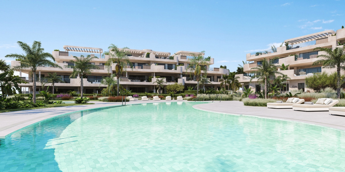Estepona: Lujo Moderno, Spa y Playa Cerca, Estepona: Apartamento de lujo 3 dorm. Obra nueva a 800m de la playa. Spa, gym, coworking, piscinas. ¡Vive el Mediterráneo ideal!