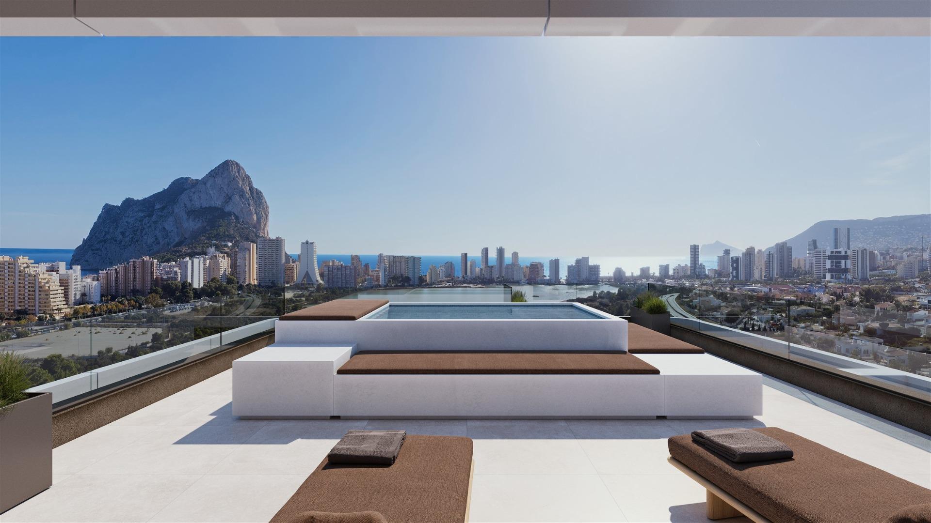 Lujo y vistas al mar en Calpe, Costa Blanca., Lujo y vida moderna en Calpe: apartamento de nueva construcción con vistas al mar. Acabados premium, domótica, piscinas y wellness. ¡Tu paraíso en Costa Blanca!