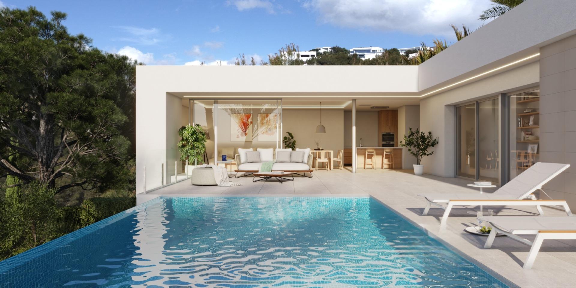 Benitachell: Lujosa Villa Nueva con Piscina y Vistas al Mar, Espectacular villa de lujo obra nueva en Benitachell, Costa Blanca North. Vistas al mar, piscina infinita y diseño mediterráneo. ¡Vive el lujo en tu paraíso de