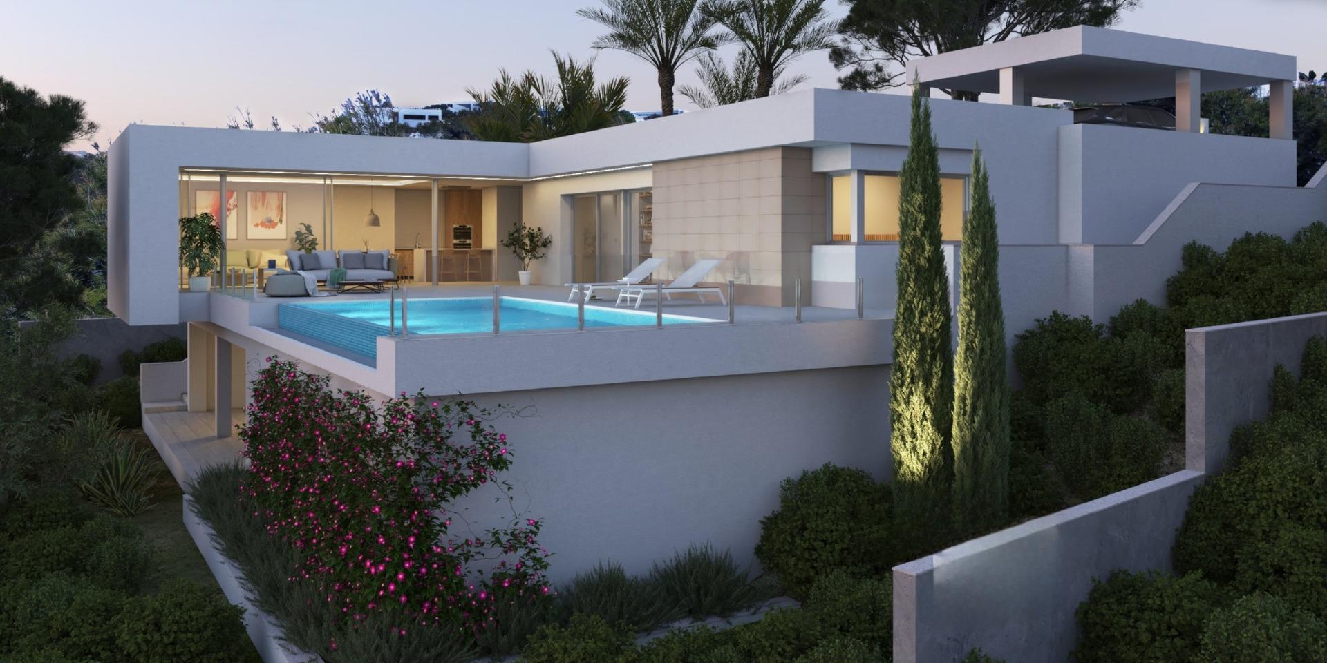 Benitachell: Lujosa Villa Nueva con Piscina y Vistas al Mar, Espectacular villa de lujo obra nueva en Benitachell, Costa Blanca North. Vistas al mar, piscina infinita y diseño mediterráneo. ¡Vive el lujo en tu paraíso de