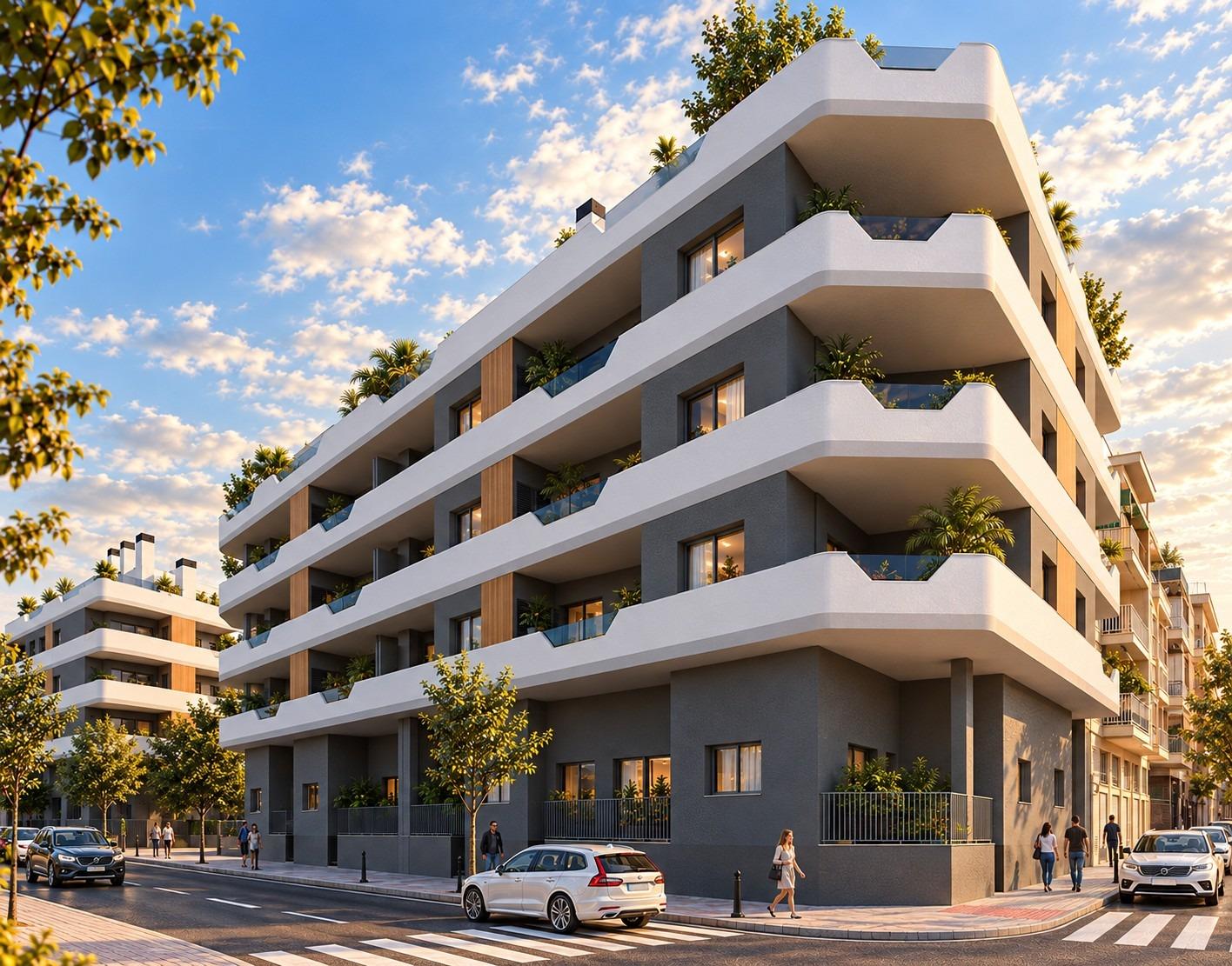 Estilo Mediterráneo: Apartamento Moderno con Piscina en Santa Pola, Descubre tu apartamento de 1 hab. en Santa Pola, Costa Blanca. Nueva construcción con piscina, solárium y alta eficiencia energética. A 1 km de la playa. ¡Tu vi