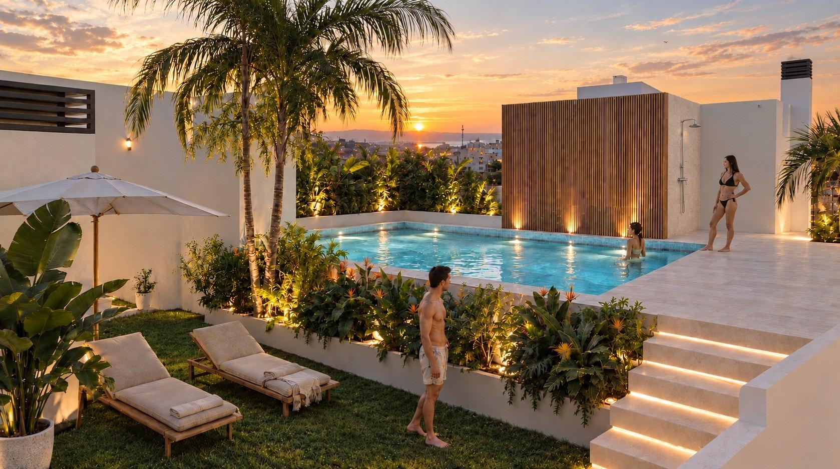Estilo Mediterráneo: Apartamento Moderno con Piscina en Santa Pola, Descubre tu apartamento de 1 hab. en Santa Pola, Costa Blanca. Nueva construcción con piscina, solárium y alta eficiencia energética. A 1 km de la playa. ¡Tu vi
