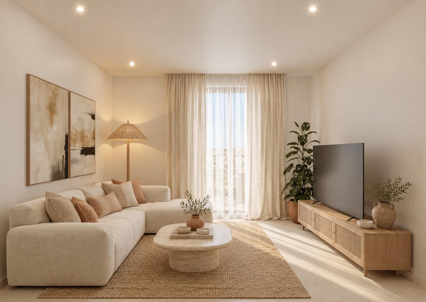 Estilo Mediterráneo: Apartamento Moderno con Piscina en Santa Pola, Descubre tu apartamento de 1 hab. en Santa Pola, Costa Blanca. Nueva construcción con piscina, solárium y alta eficiencia energética. A 1 km de la playa. ¡Tu vi