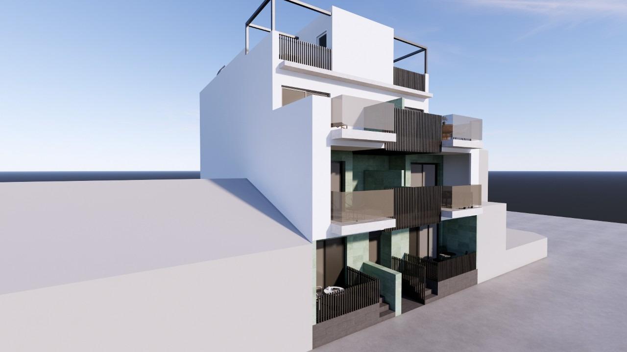 Apartamentos de Lujo: Vida Mediterránea a 100m de la Playa, Nuevos apartamentos mediterráneos a 100m de la playa en Torre de la Horadada, Costa Blanca. 2 hab, 2 baños, solárium con jacuzzi. ¡Tu vida costera soñada desde