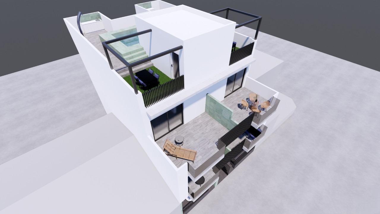 Apartamentos de Lujo: Vida Mediterránea a 100m de la Playa, Nuevos apartamentos mediterráneos a 100m de la playa en Torre de la Horadada, Costa Blanca. 2 hab, 2 baños, solárium con jacuzzi. ¡Tu vida costera soñada desde
