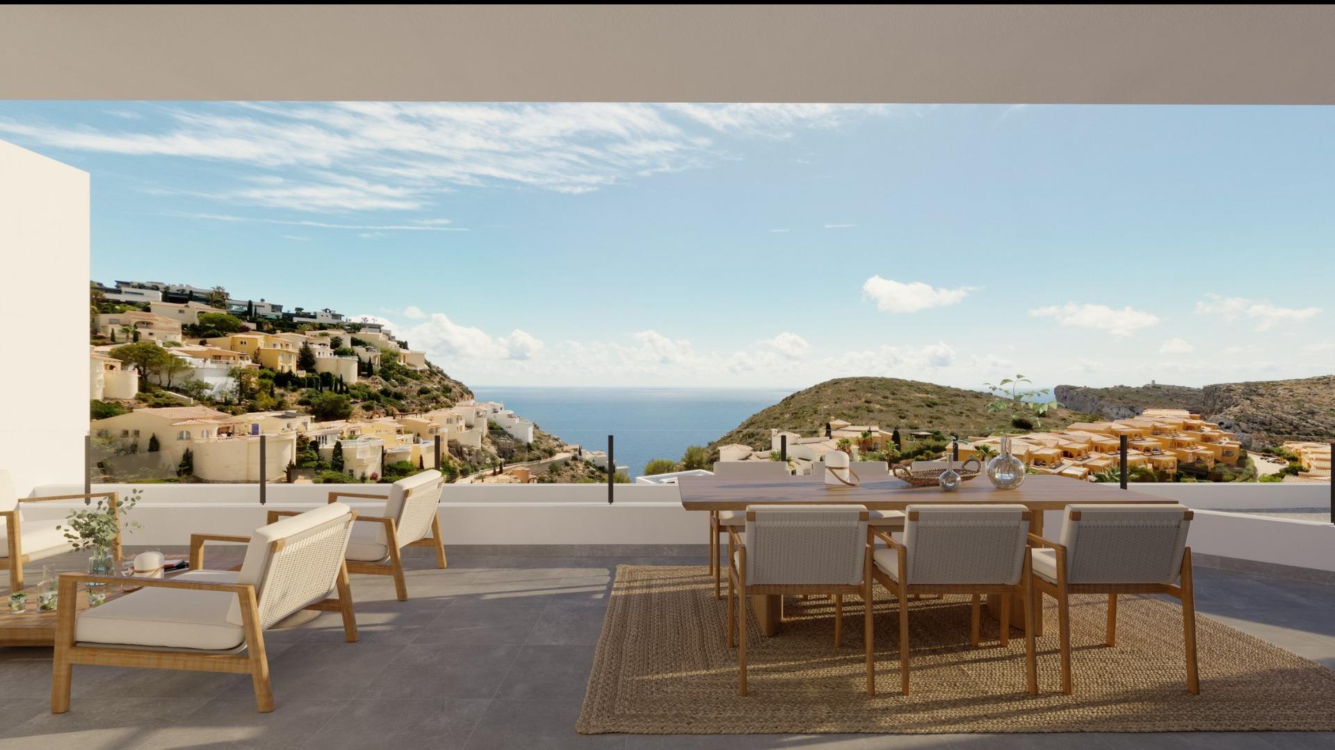 Ático de Ensueño en Benitachell: Lujo y Vistas al Mar, Ático de lujo en Cumbre del Sol, Benitachell. Disfruta de vistas al Mediterráneo, 2 hab, 2 baños, solárium privado y acabados premium. Vive el estilo de vida ex
