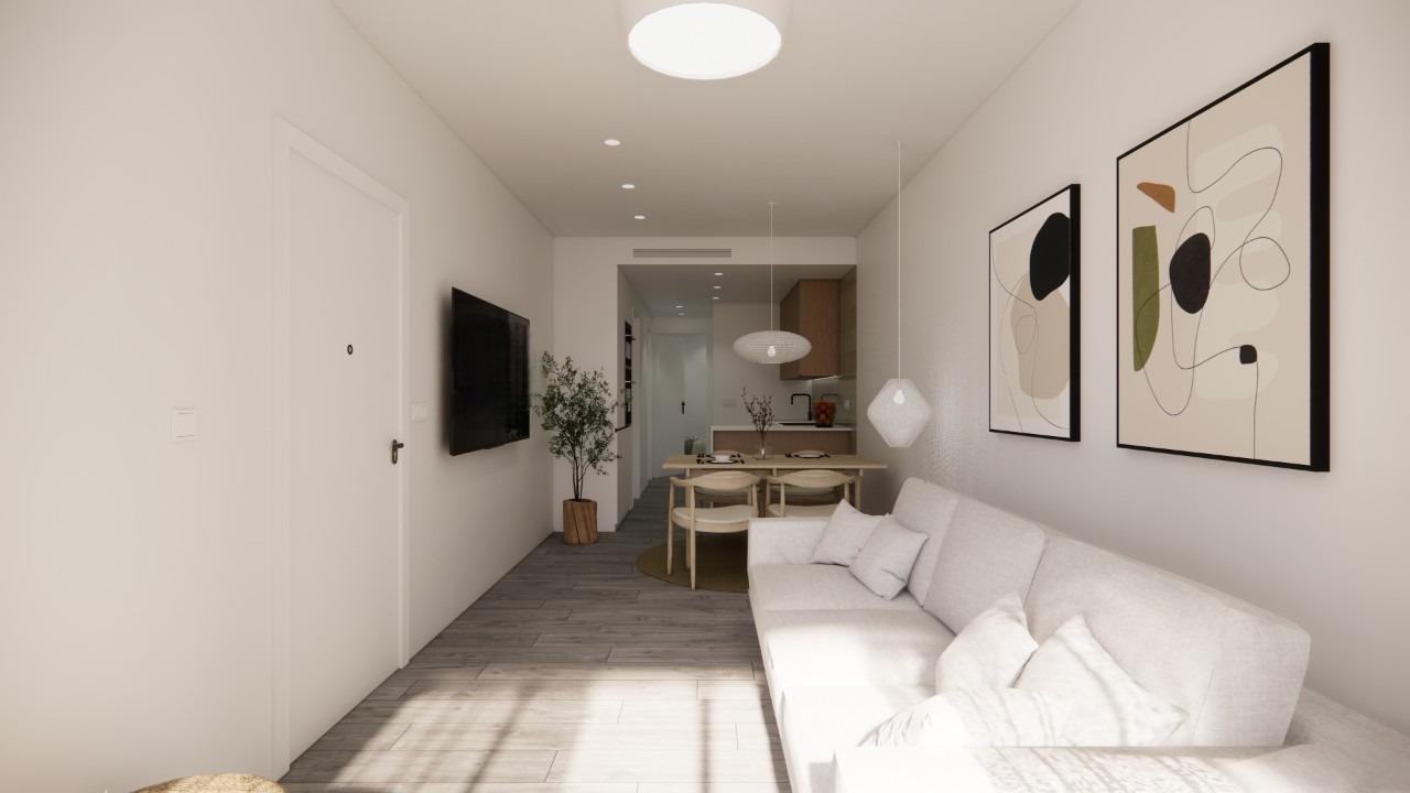 Apartamentos de Lujo: Vida Mediterránea a 100m de la Playa, Nuevos apartamentos mediterráneos a 100m de la playa en Torre de la Horadada, Costa Blanca. 2 hab, 2 baños, solárium con jacuzzi. ¡Tu vida costera soñada desde