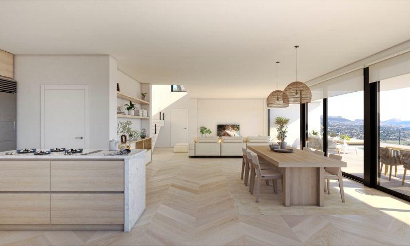 Villa de Lujo Moderna con Vistas al Mar en Cumbres del Sol, Descubre villa de lujo en Cumbres del Sol, Benitachell. Obra nueva con 4 hab, 5 baños, piscina infinita y vistas panorámicas al mar Mediterráneo. Vive el sueño