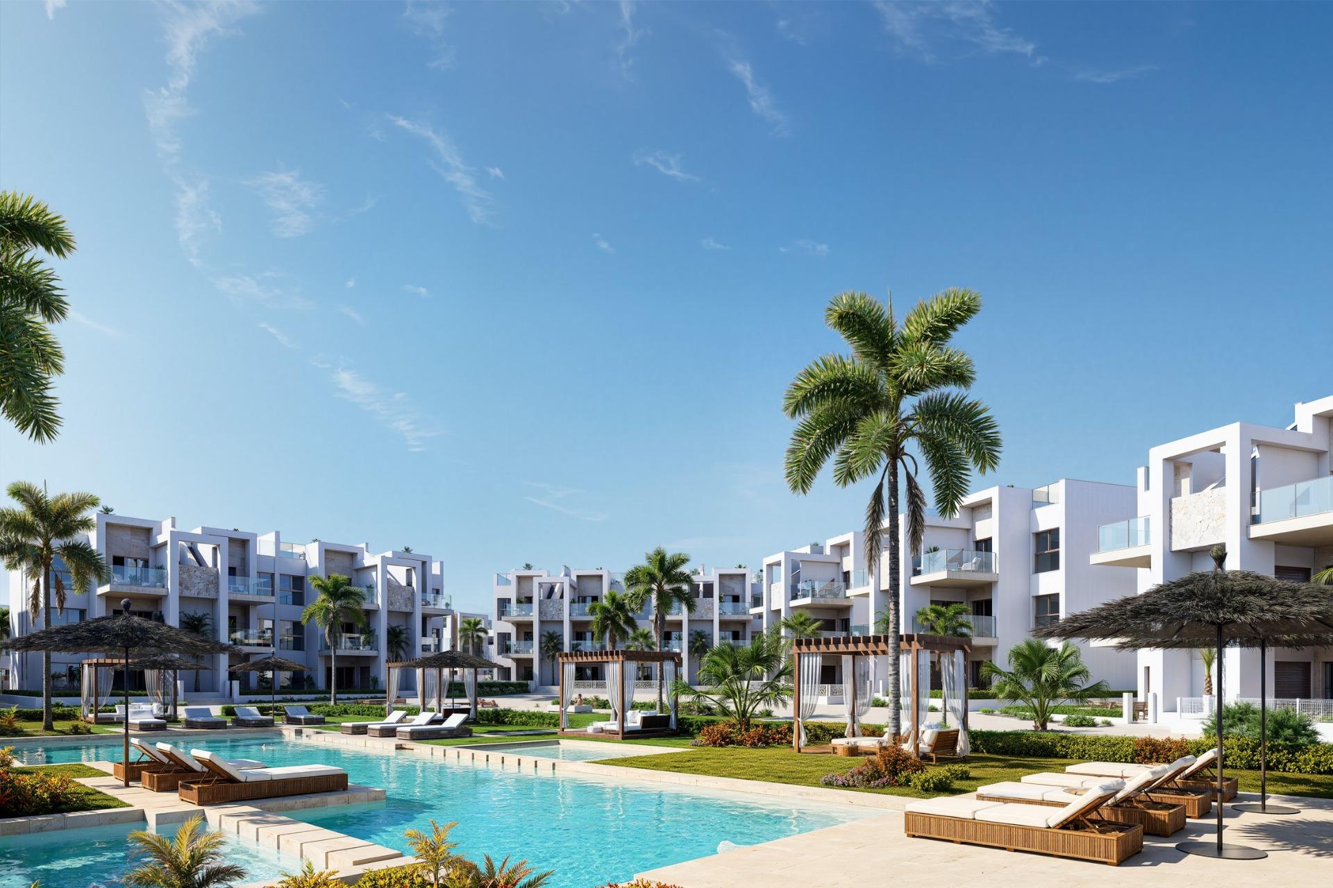 Apartamentos de nueva construcción en La Serena Golf-Los Alcázares, cerca de la playa, Apartamento de lujo a estrenar en La Serena Golf, Los Alcázares. Disfrute la vida mediterránea en Costa Cálida, a 300m del Mar Menor. 3 hab, amplias terrazas y