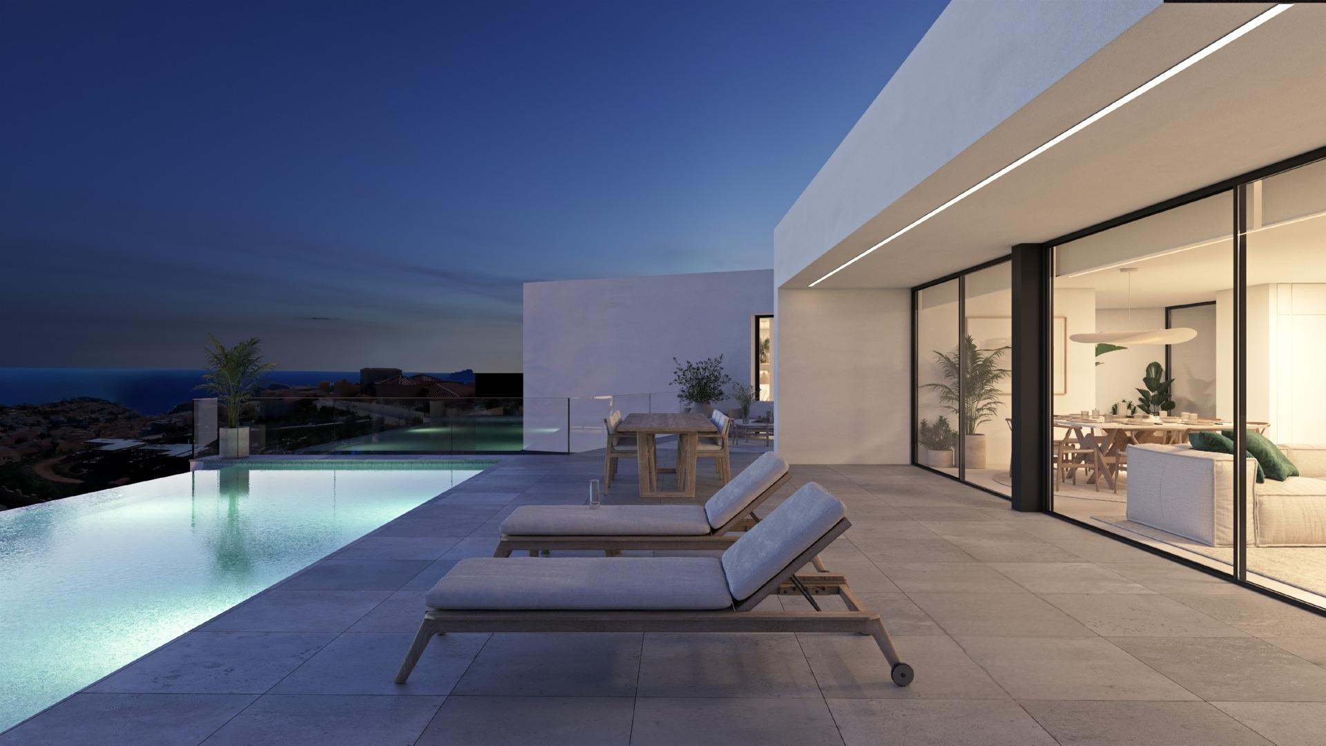 Villa de Lujo en Benitachell: Vistas al Mar y Confort Exclusivo., Descubre villa de lujo en Cumbre del Sol, Benitachell. Nueva construcción con 3 hab, 4 baños, diseño moderno, piscina infinita y vistas al mar en la Costa Blanc