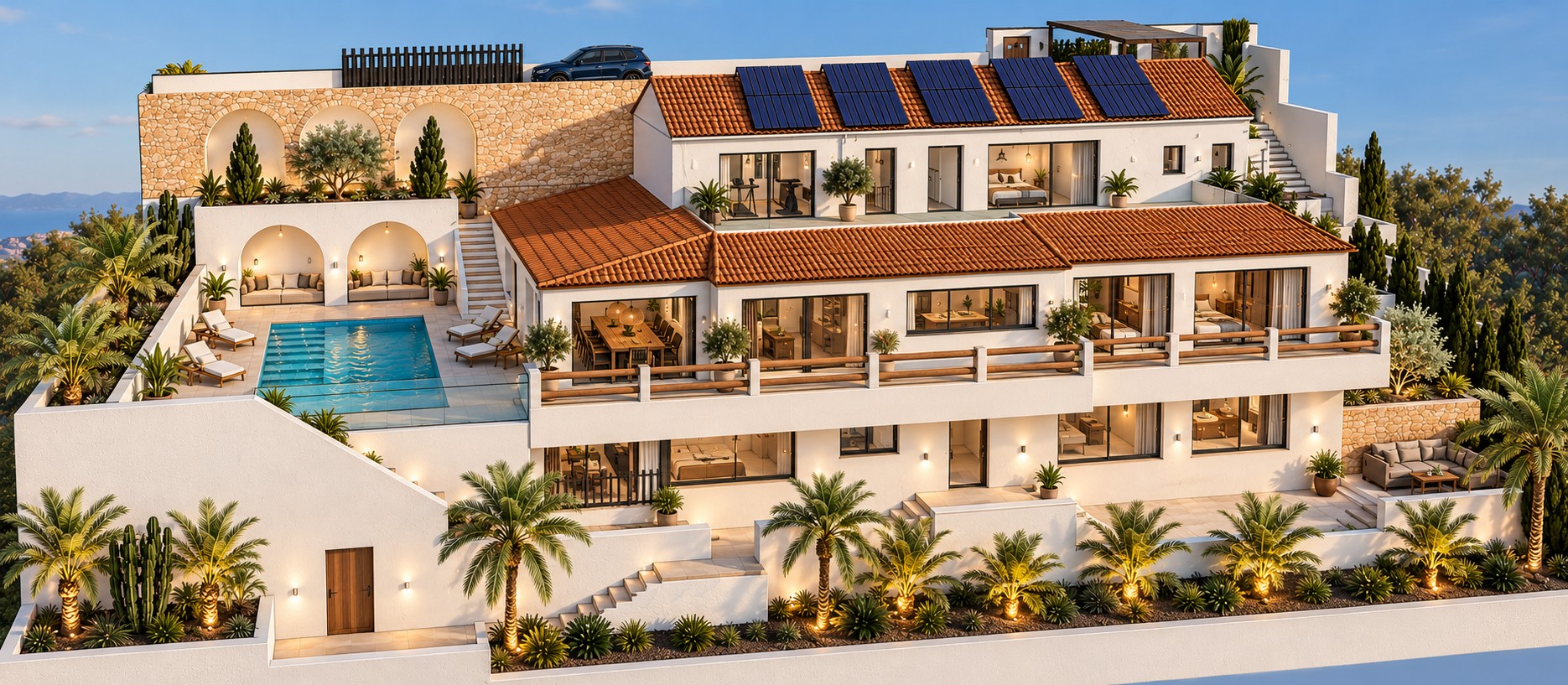 Exclusiva Villa de Lujo en Jávea: Vistas y Sol, Villa de lujo en Jávea, La Corona. 5 dorm., 4 baños. Vistas espectaculares, cerca del puerto y playas. Personalice su villa de ensueño. ¡Inversión única!