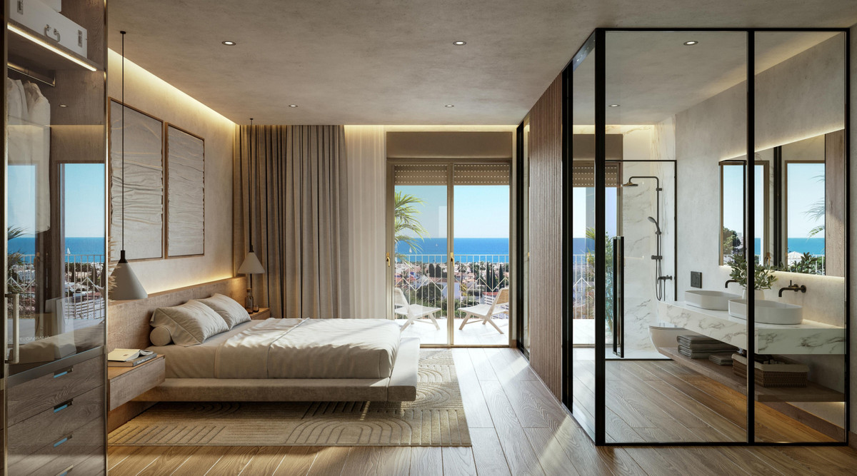 Apartamento de Lujo en Torremolinos: Vistas, Piscina y Playa, Apartamento de lujo de nueva construcción en Torremolinos/Benalmádena. 2 dorm, 2 baños, vistas al mar, piscina privada y comunitaria. Cerca de La Carihuela y Pu