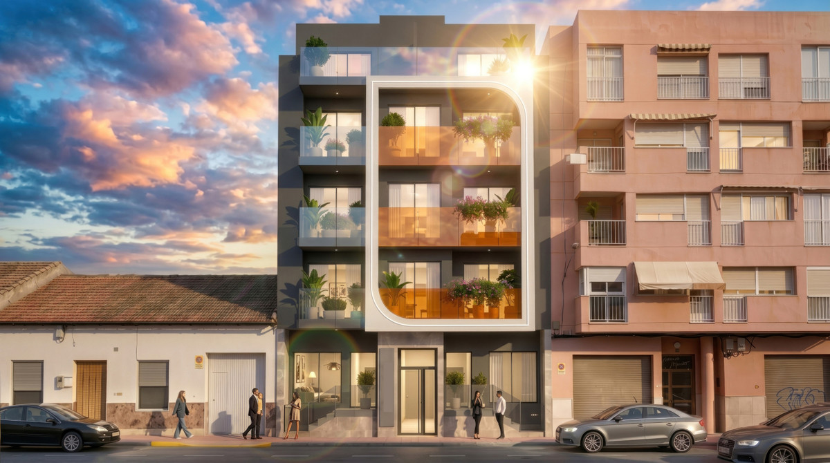 Exclusivo Apartamento Moderno con Piscina en Guardamar, Descubre tu apartamento de 2 dorm. en Guardamar del Segura, Alicante. A 600m de la playa, con piscina. Ideal para vivir, invertir o vacacionar en Costa Blanca.