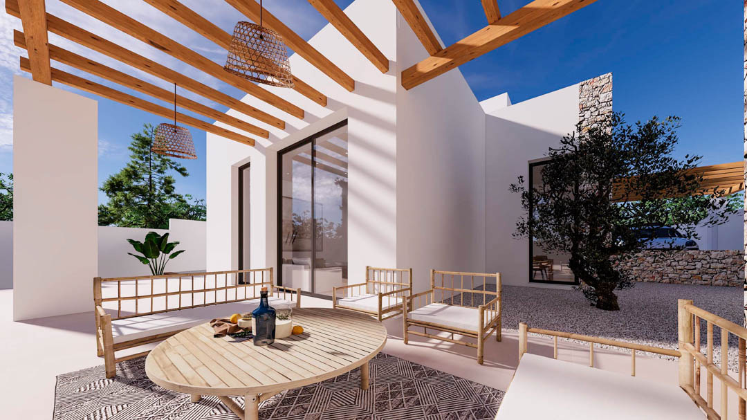 Moraira: Villa Ibicenca de Ensueño, Playa y Lujo Cercano, Villa ibicenca de lujo en Moraira, Alicante. A minutos de playas, con 4 dorm, 3 baños y diseño personalizable. ¡Inversión excepcional en Costa Blanca!