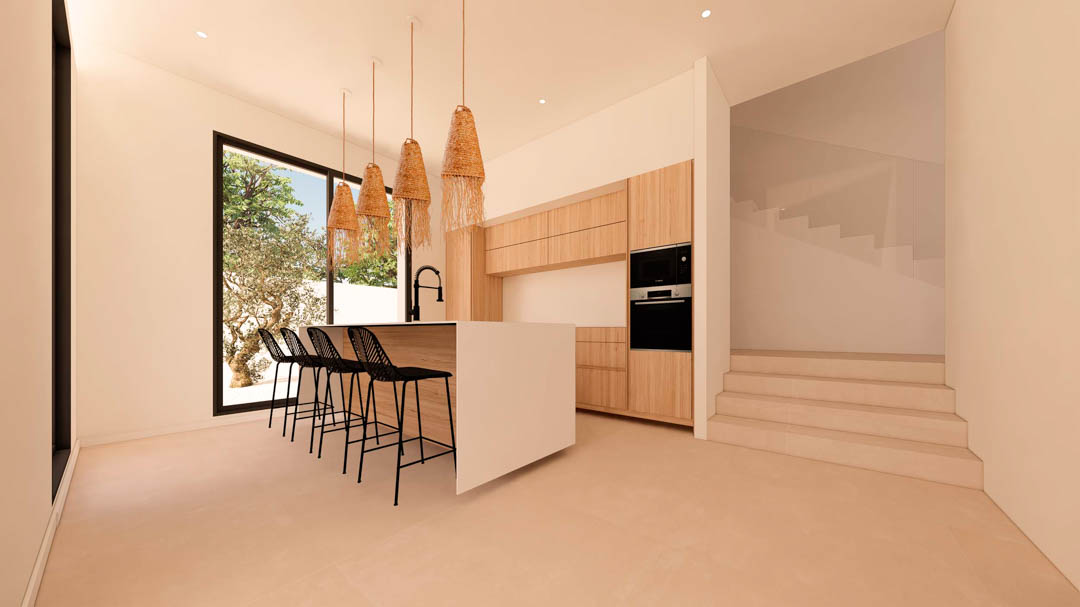 Moraira: Villa Ibicenca de Ensueño, Playa y Lujo Cercano, Villa ibicenca de lujo en Moraira, Alicante. A minutos de playas, con 4 dorm, 3 baños y diseño personalizable. ¡Inversión excepcional en Costa Blanca!