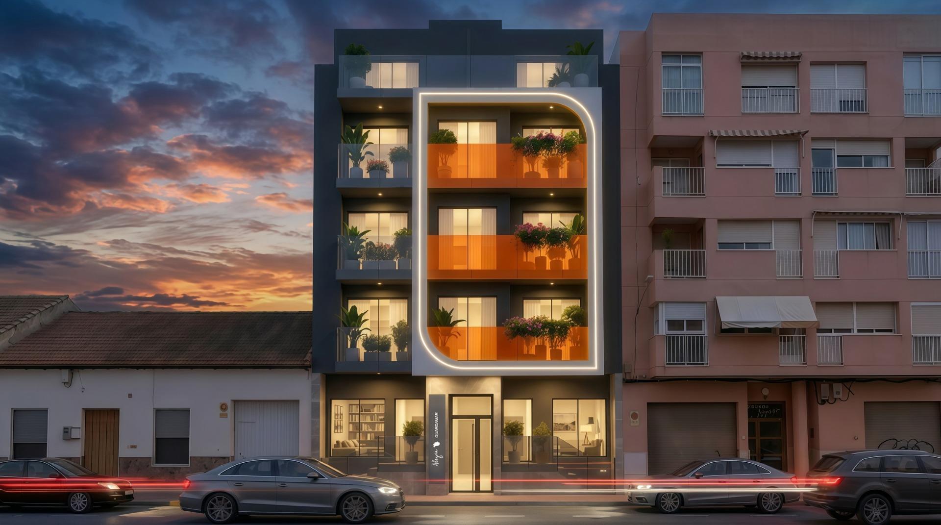 Exclusivo Apartamento Moderno con Terraza en Guardamar del Segura, Descubre tu apartamento de obra nueva en Guardamar del Segura, Costa Blanca. A 600m de la playa, 2 hab, terraza y piscina. ¡Vive o invierte en el Mediterráneo d