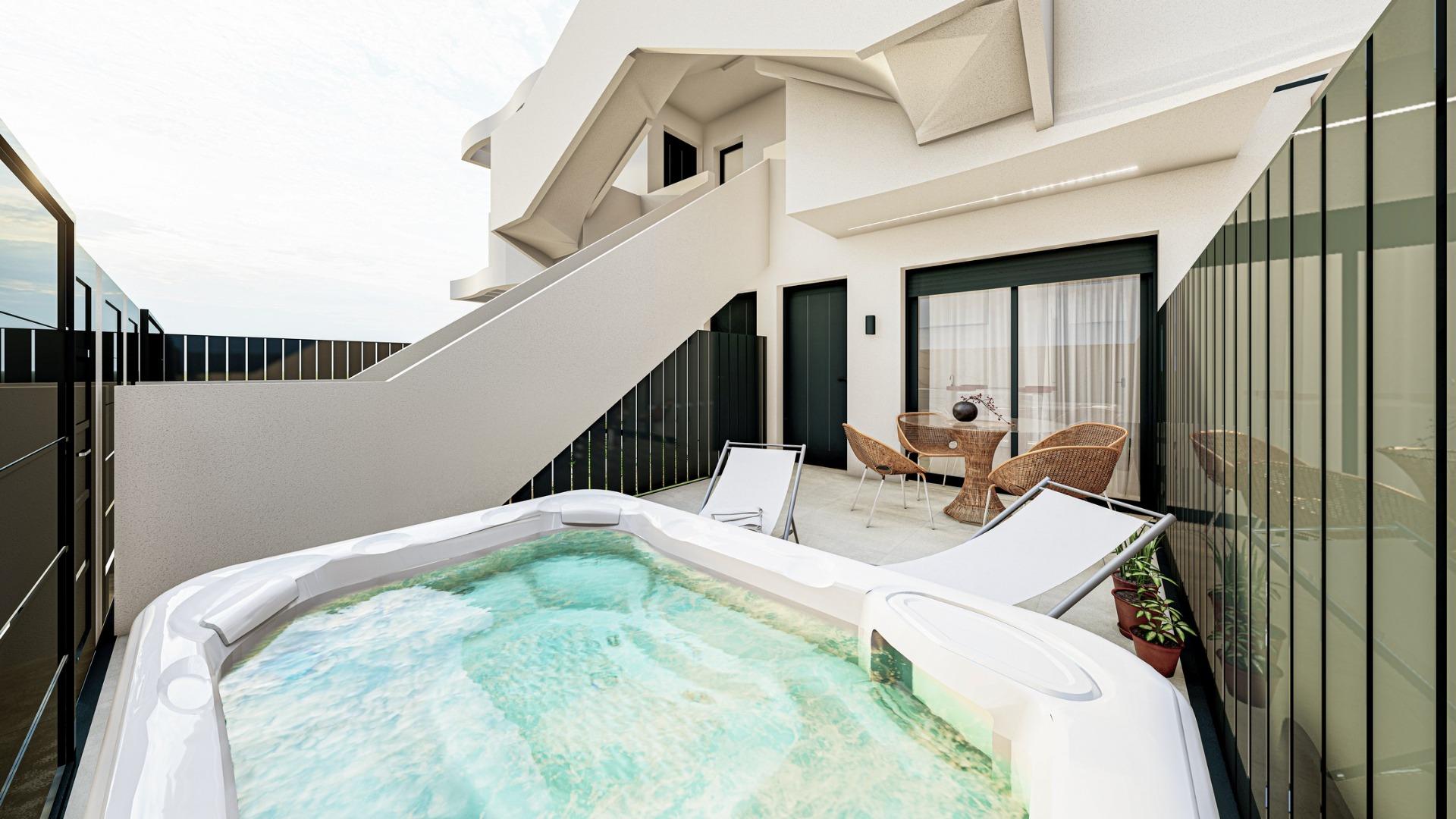 Exclusivas Casas Boutique con Piscina Privada Cerca del Mar, Descubre 4 exclusivas viviendas de lujo en San Pedro del Pinatar, Costa Cálida. A 800m de la playa, con 2 dormitorios y áticos con piscina privada. Desde 279.95