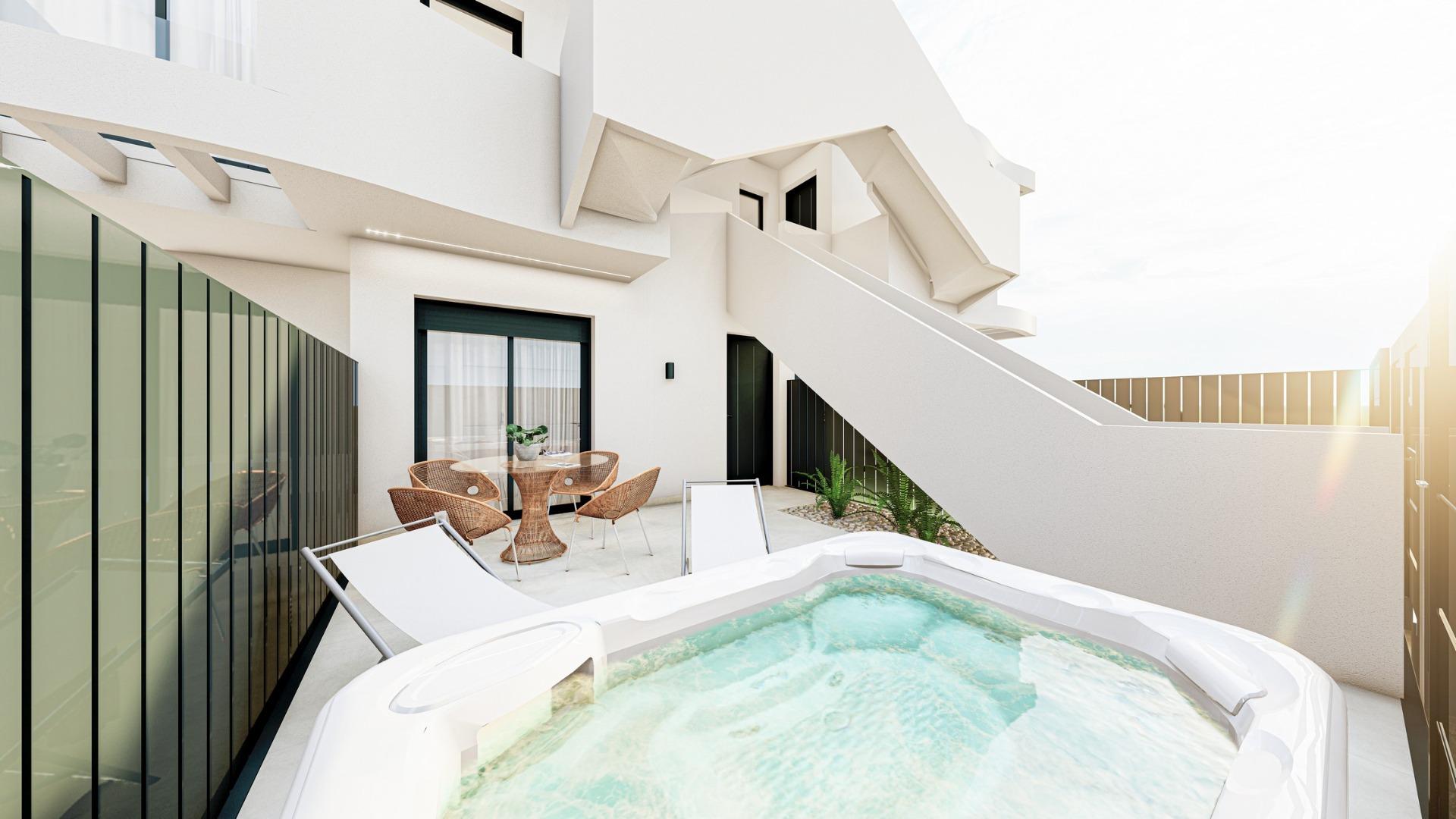 Exclusivas Casas Boutique con Piscina Privada Cerca del Mar, Descubre 4 exclusivas viviendas de lujo en San Pedro del Pinatar, Costa Cálida. A 800m de la playa, con 2 dormitorios y áticos con piscina privada. Desde 279.95