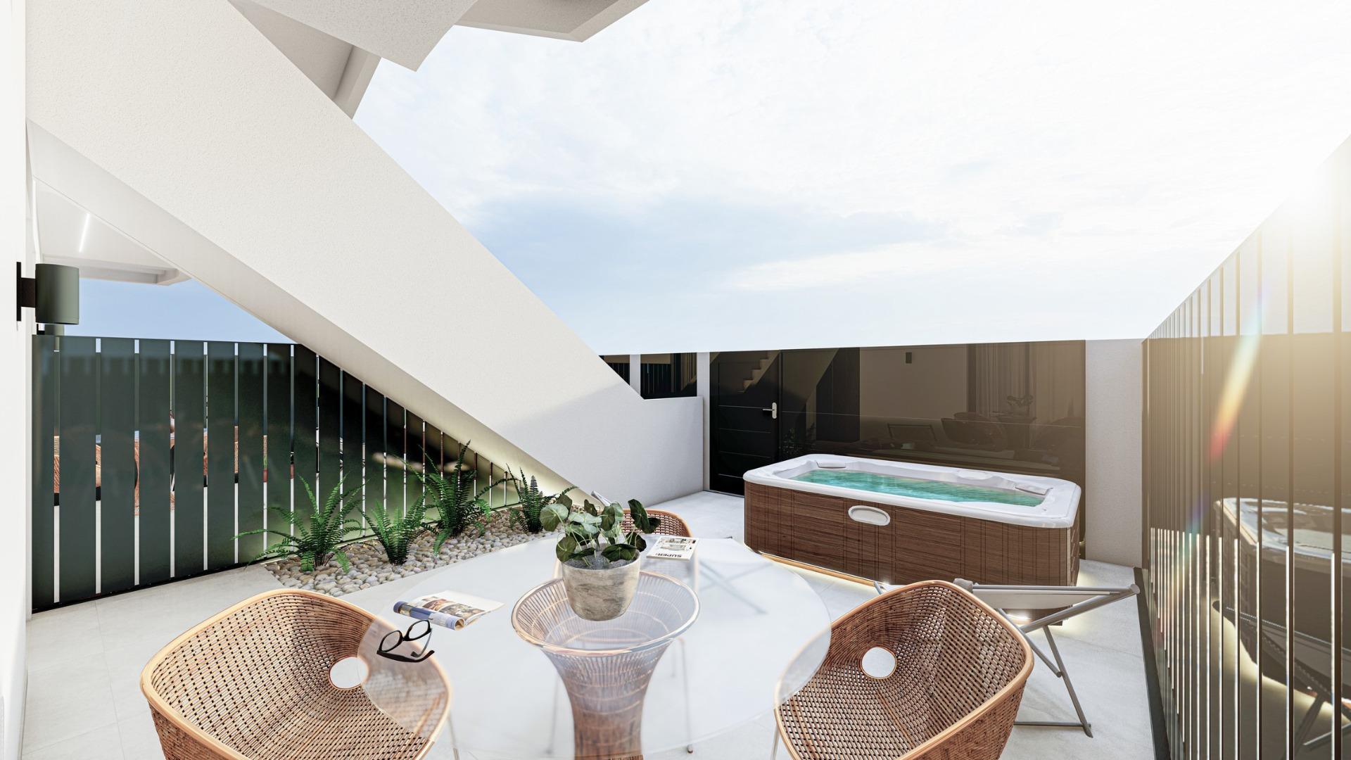 Exclusivas Casas Boutique con Piscina Privada Cerca del Mar, Descubre 4 exclusivas viviendas de lujo en San Pedro del Pinatar, Costa Cálida. A 800m de la playa, con 2 dormitorios y áticos con piscina privada. Desde 279.95