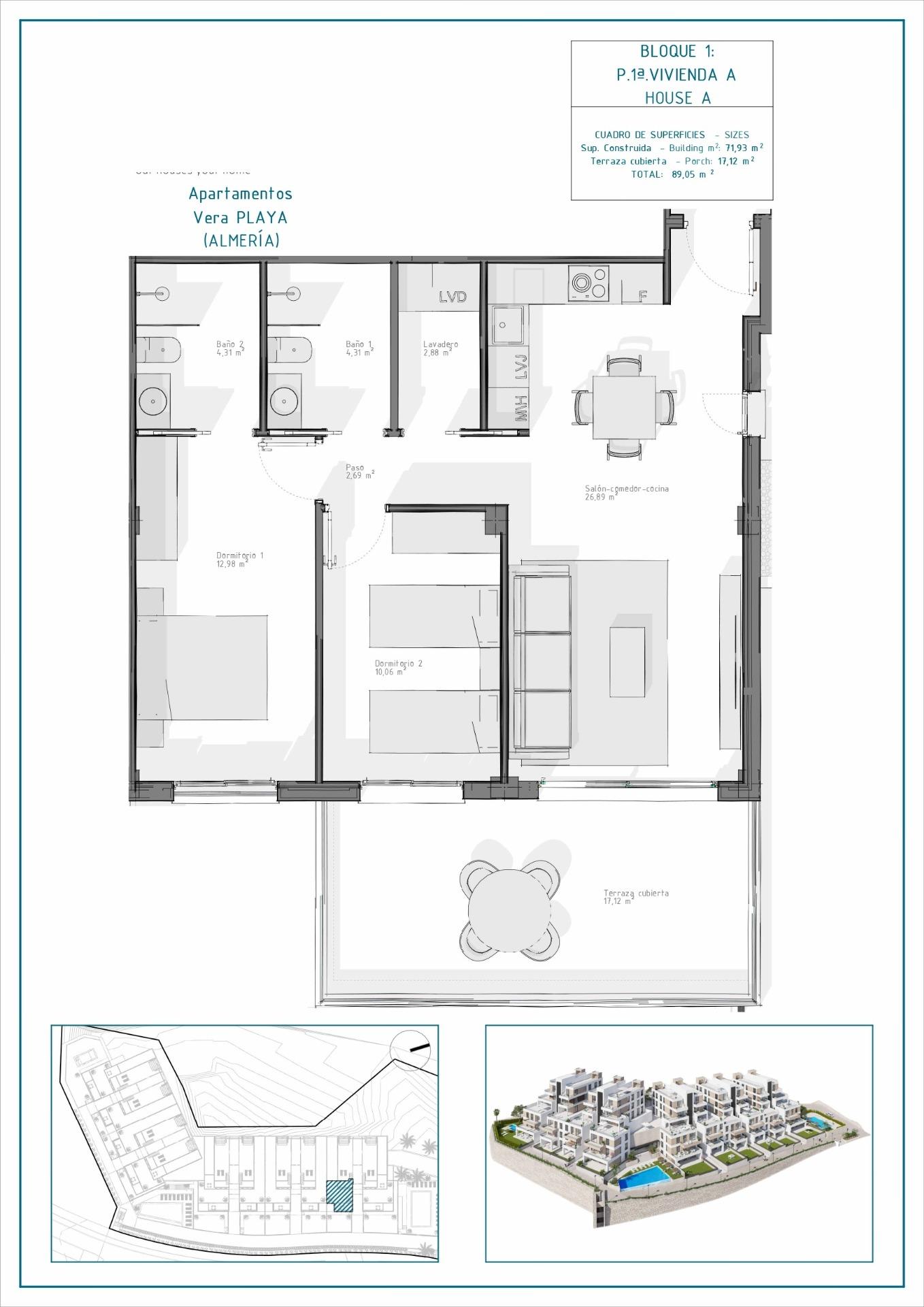Vera Playa: Modernos Apartamentos con Vistas al Mar, Descubre apartamentos de obra nueva en Vera Playa, Almería. Modernos, con 2-3 dormitorios, a solo 2km de la playa. Vistas al mar, piscinas y jardines. ¡Tu hogar