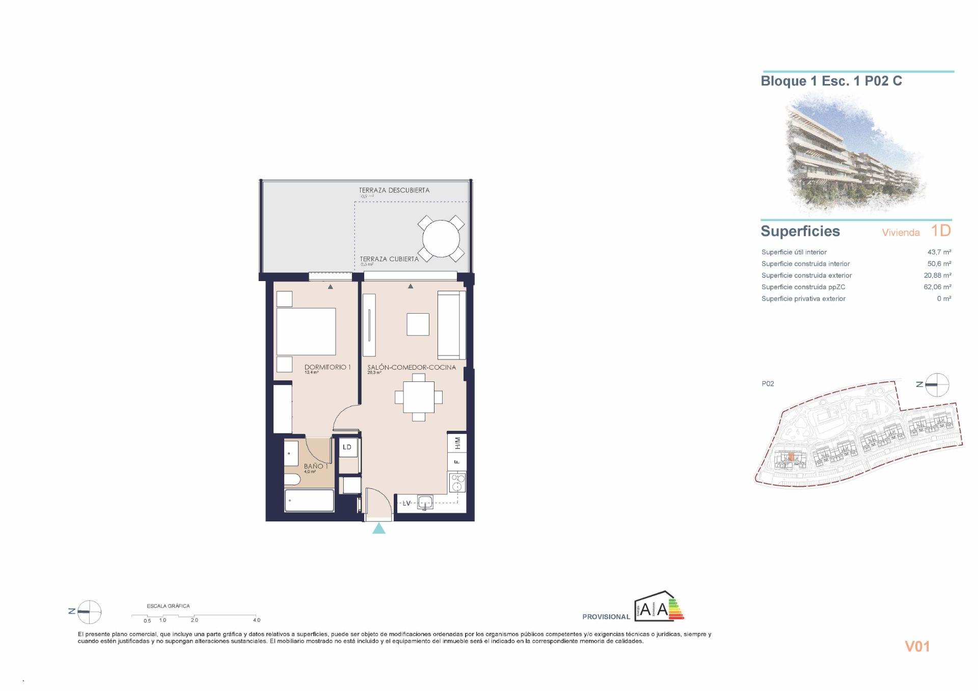 Moderno Apartamento en El Verger: Vida Costera a Pasos, Apartamento de nueva construcción en El Verger, a 500m de las playas de Costa Blanca. 1 dormitorio, terraza, piscina, gimnasio. ¡Vive o invierte en Alicante por