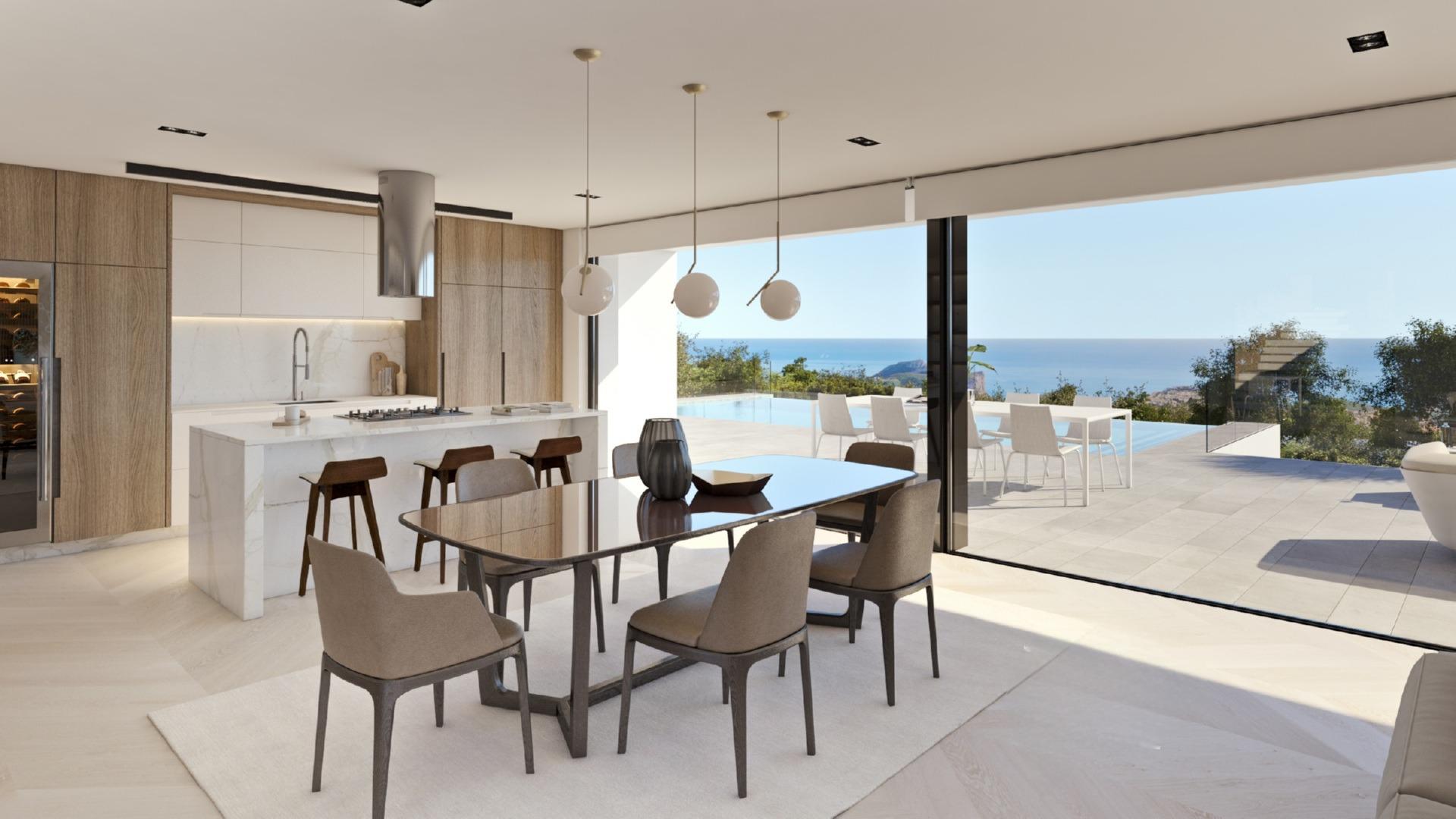 Villa de Lujo en Benitachell: Vistas al Mar y Confort Exclusivo, Villa de lujo obra nueva en Cumbre del Sol, Benitachell. Disfrute de vistas al mar, piscina infinita, gimnasio y cine. 3 dormitorios, 5 baños. ¡Su hogar de ensu