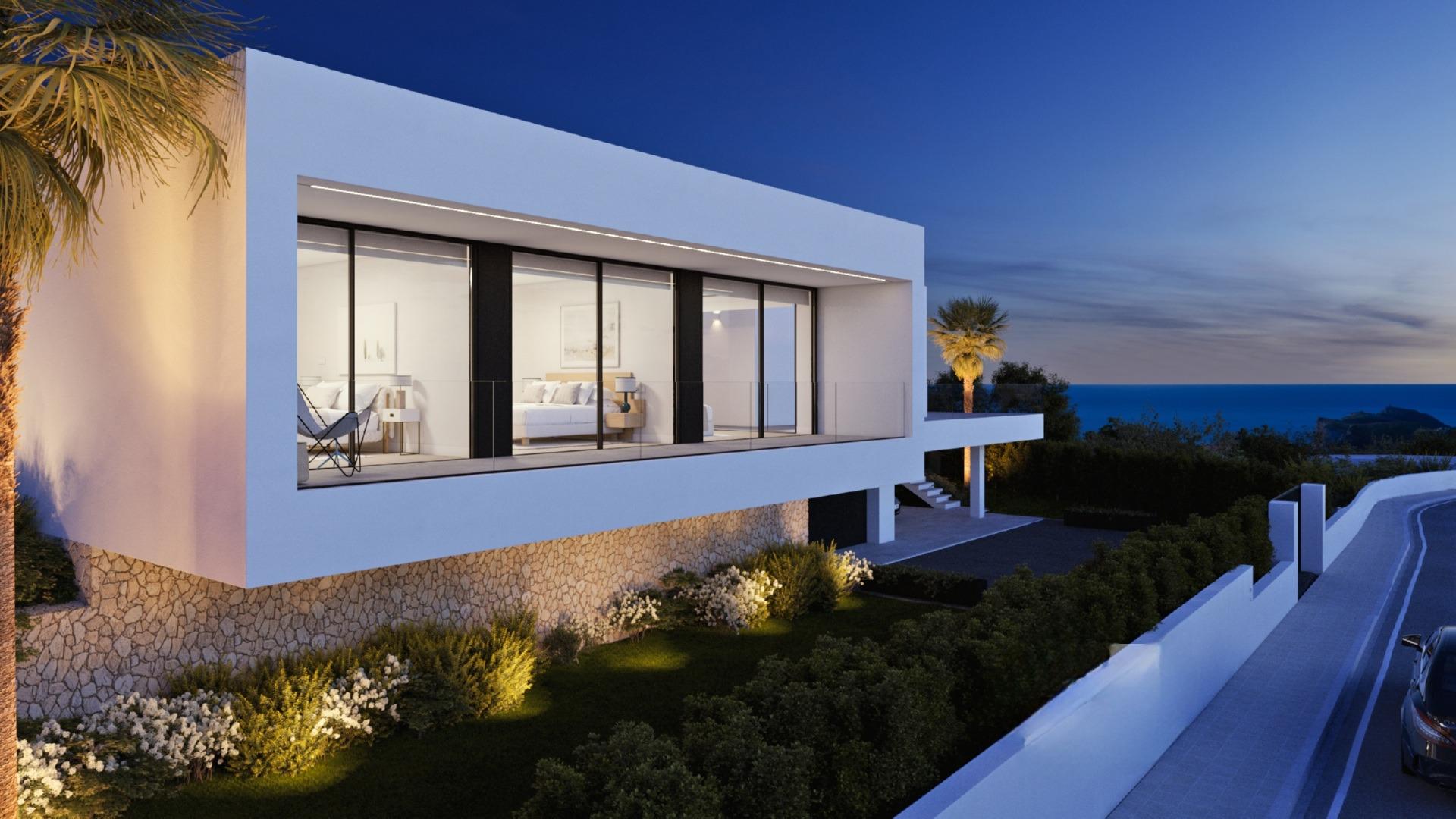 Villa de Lujo en Benitachell: Vistas al Mar y Confort Exclusivo, Villa de lujo obra nueva en Cumbre del Sol, Benitachell. Disfrute de vistas al mar, piscina infinita, gimnasio y cine. 3 dormitorios, 5 baños. ¡Su hogar de ensu
