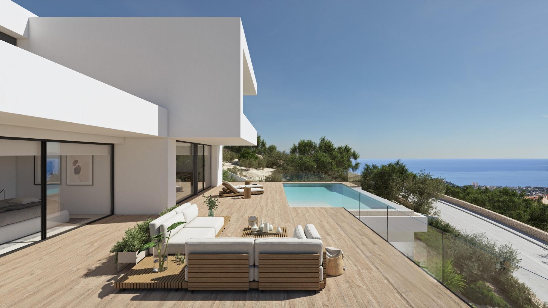 Exclusiva Villa de Lujo con Vistas al Mar en Benitachell, Villa de lujo obra nueva en Benitachell, Alicante. Vistas al mar inigualables, diseño moderno y piscina infinita. 3 hab, 4 baños. Redefine tu vida mediterránea.