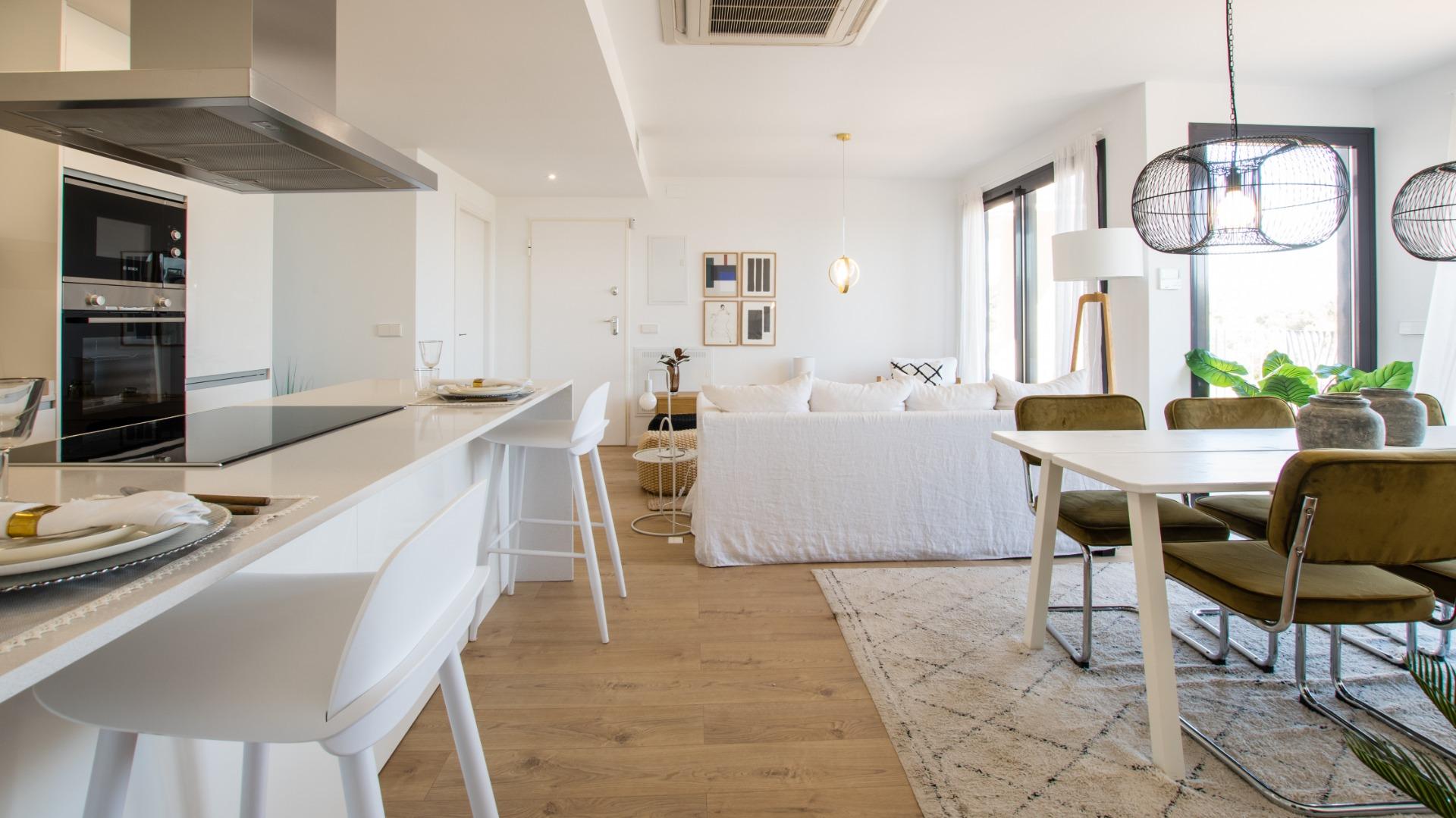 Apartamento de Lujo Obra Nueva en Villajoyosa, Cerca Playa, Apartamento de obra nueva en Villajoyosa, Costa Blanca. A 200m del mar, con 1 dormitorio, terraza y vistas. Disfrute piscina, gym y sauna. ¡Invierta en su vida