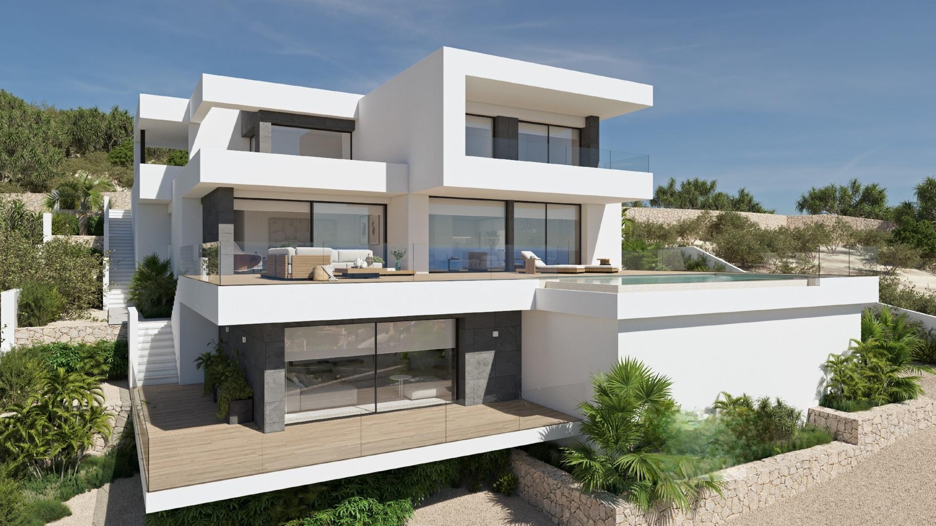 Exclusiva Villa de Lujo con Vistas al Mar en Benitachell, Villa de lujo obra nueva en Benitachell, Alicante. Vistas al mar inigualables, diseño moderno y piscina infinita. 3 hab, 4 baños. Redefine tu vida mediterránea.