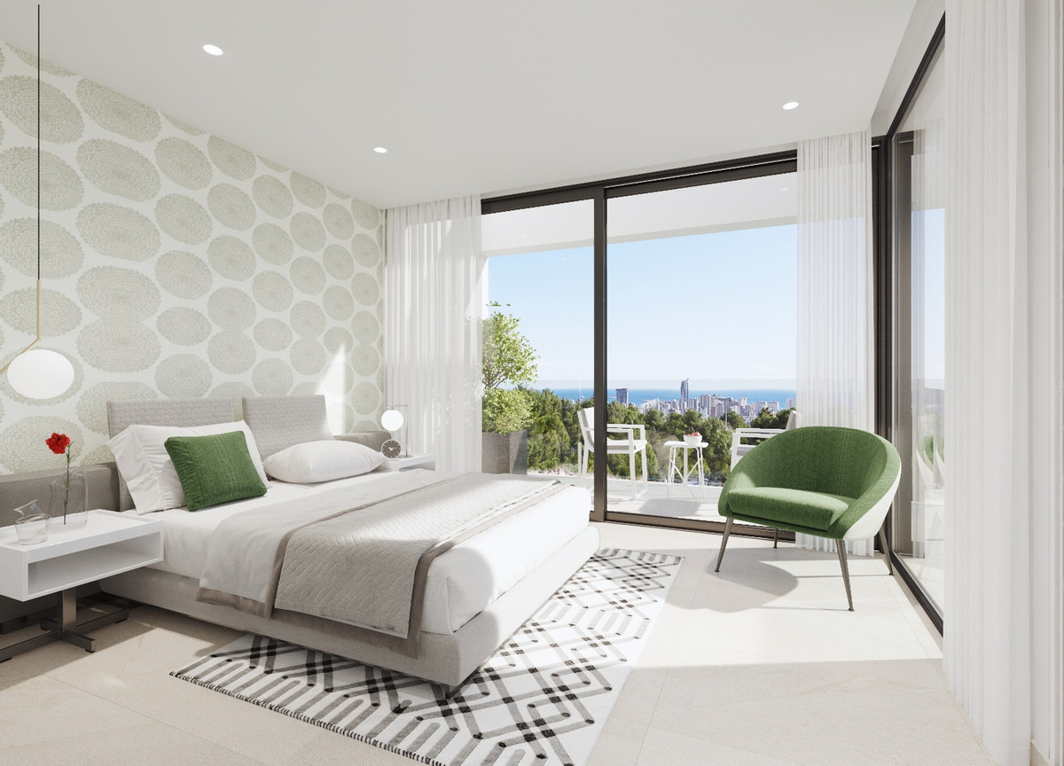 Villa de lujo en Finestrat: mar y montaña., Lujosa villa en Finestrat, Alicante. 3 hab, piscina privada, jardín y vistas mar/montaña. Cerca de Benidorm. ¡Vive el Mediterráneo!