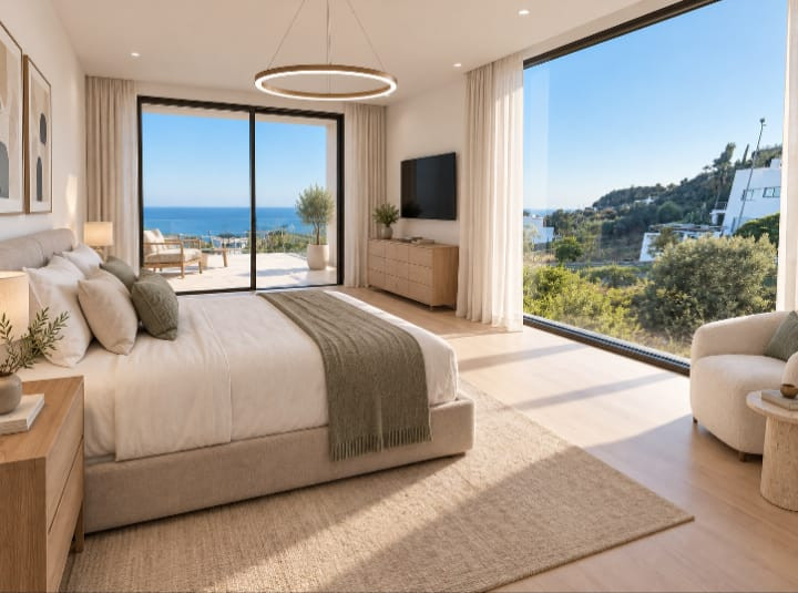 Benalmádena: Villa de Lujo con Vistas al Mar y Diseño Propio, Villa de lujo en Benalmádena, Estupa Budista. Vistas panorámicas al mar, orientación sur y piscina infinita. Personaliza tu hogar de 3 hab. en la Costa del Sol.