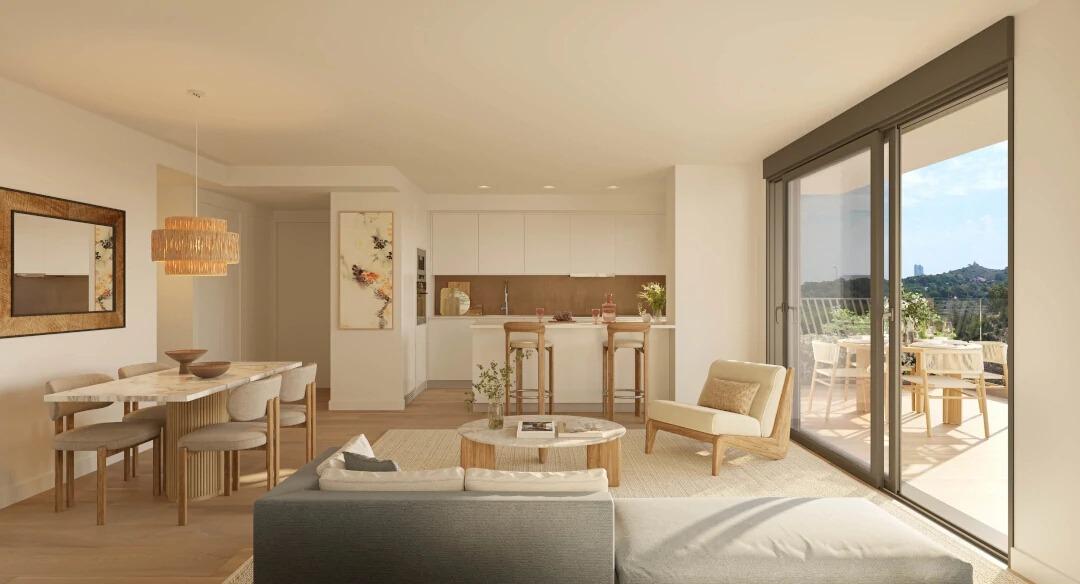 Apartamento de Lujo Obra Nueva en Villajoyosa, Cerca Playa, Apartamento de obra nueva en Villajoyosa, Costa Blanca. A 200m del mar, con 1 dormitorio, terraza y vistas. Disfrute piscina, gym y sauna. ¡Invierta en su vida