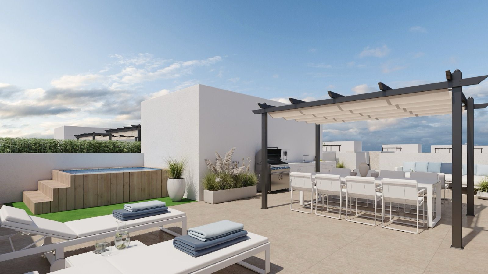 Ático clase premium en La Nucía, Costa Blanca, Ático de lujo 2 hab/2 baños en Destiny, La Nucía, Costa Blanca. Disfruta de terrazas espectaculares, diseño moderno, alta eficiencia energética y servicios prem